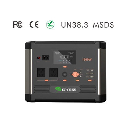 1.5kw φορητός σταθμός ισχύος της μπαταρίας με το ηλιακό πλαίσιο