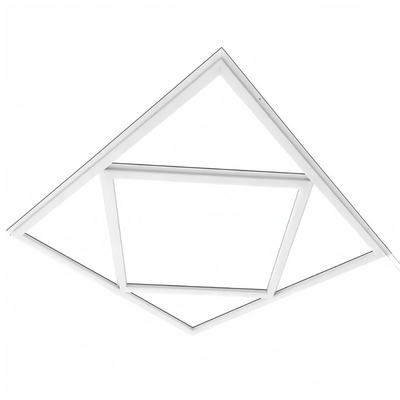 DIY Design 595x595 Ενδοσωματικό φωτισμό άκρων LED Ενσωματωμένο πίνακα φωτισμός πλαισίου για το εμπορικό κέντρο γραφείου