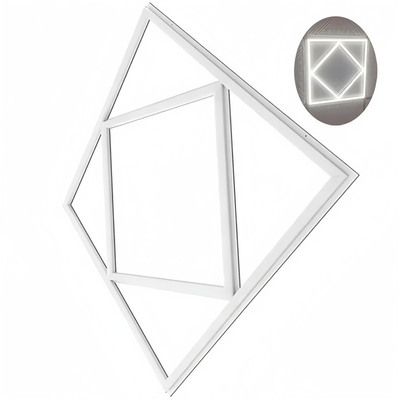 DIY Design 595x595 Ενδοσωματικό φωτισμό άκρων LED Ενσωματωμένο πίνακα φωτισμός πλαισίου για το εμπορικό κέντρο γραφείου